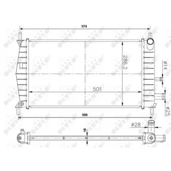Radiateur, refroidissement du moteur NRF 50131A