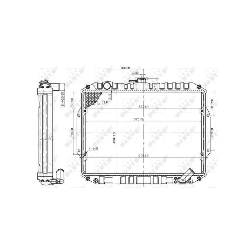 Radiateur, refroidissement du moteur NRF 503486