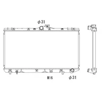 Radiateur, refroidissement du moteur NRF 503966