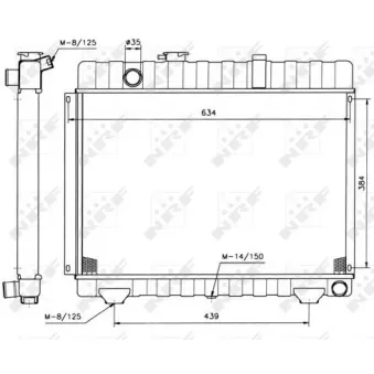 Radiateur, refroidissement du moteur NRF 504236