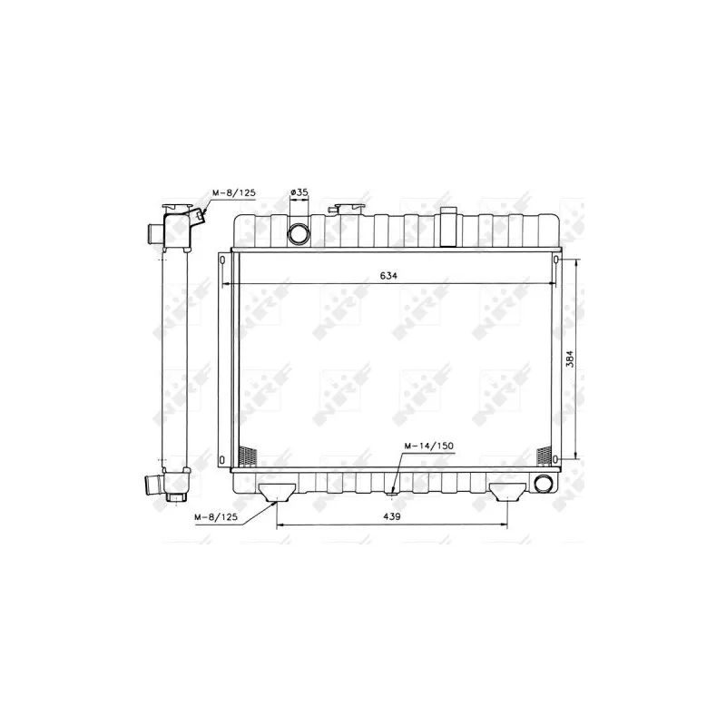 Radiateur, refroidissement du moteur NRF 504236