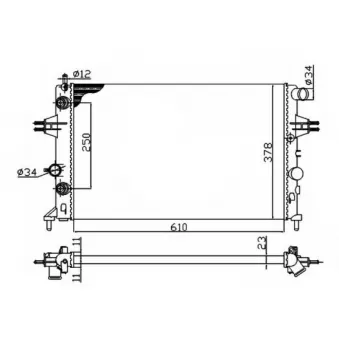 Radiateur, refroidissement du moteur NRF 50562A