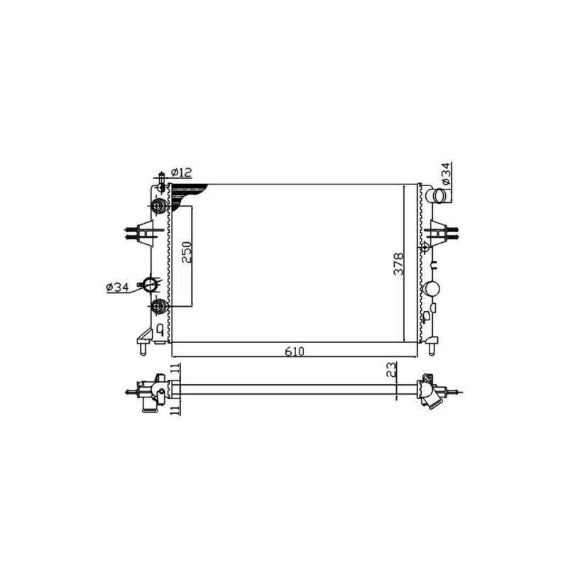 Radiateur, refroidissement du moteur NRF 50562A