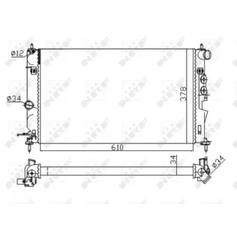 Radiateur, refroidissement du moteur NRF
