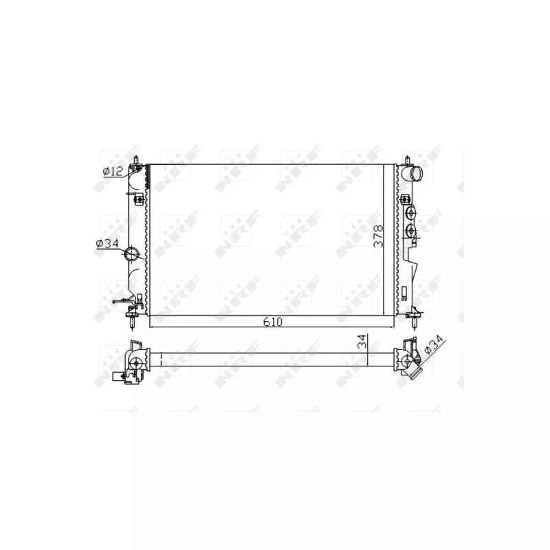 Radiateur, refroidissement du moteur NRF 50563A