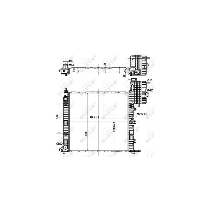 Radiateur, refroidissement du moteur NRF 50581