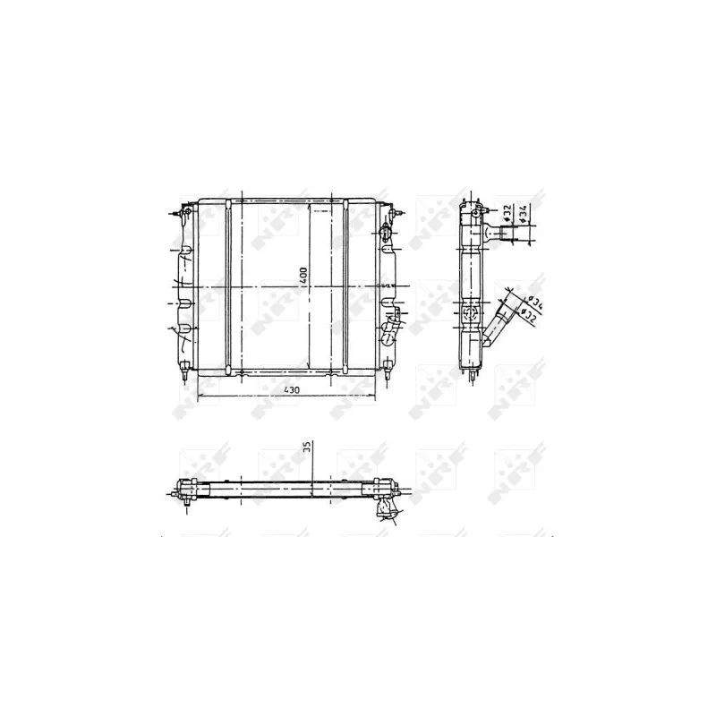 Radiateur, refroidissement du moteur NRF 507344