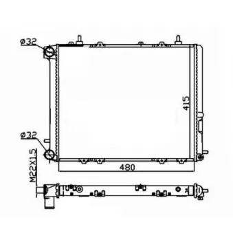 Radiateur, refroidissement du moteur NRF 507352A