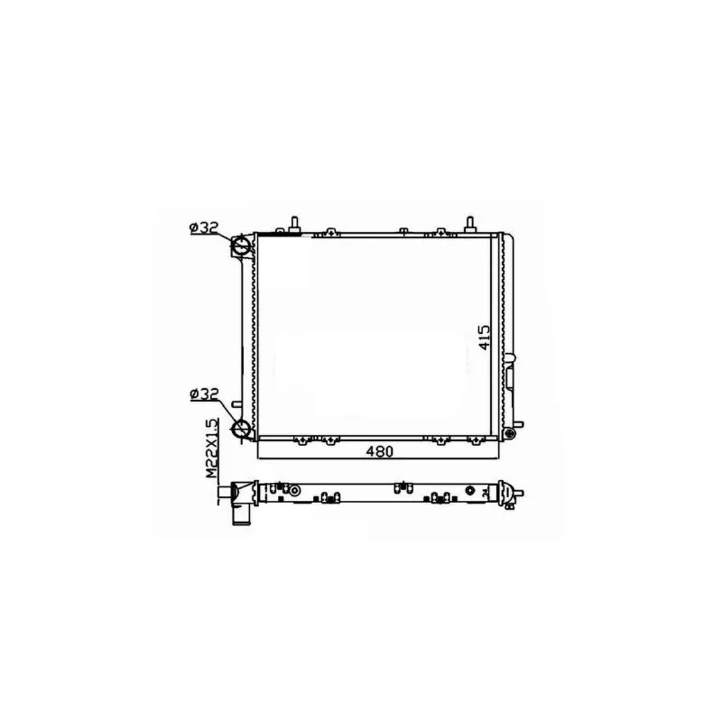 Radiateur, refroidissement du moteur NRF 507352A