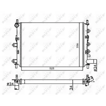 Radiateur, refroidissement du moteur NRF 514436A