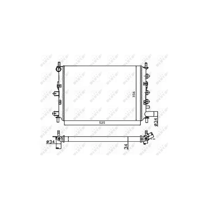 Radiateur, refroidissement du moteur NRF 514436A