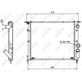 Radiateur, refroidissement du moteur NRF 516259