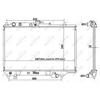 Radiateur, refroidissement du moteur NRF