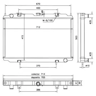 Radiateur, refroidissement du moteur NRF 52070