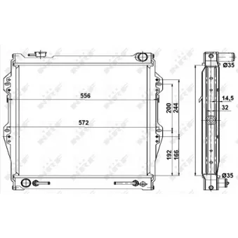 Radiateur, refroidissement du moteur NRF 52091