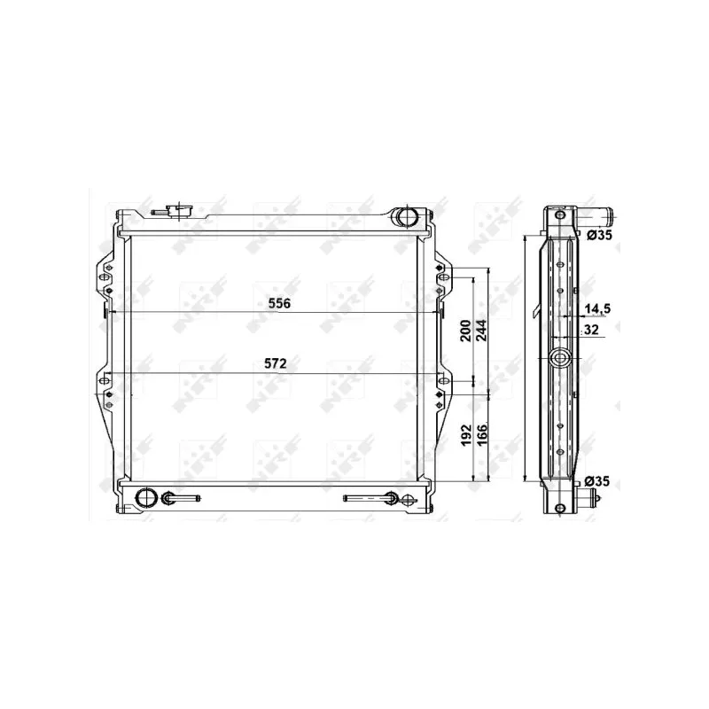 Radiateur, refroidissement du moteur NRF 52091