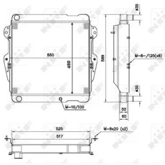 Radiateur, refroidissement du moteur NRF 52111
