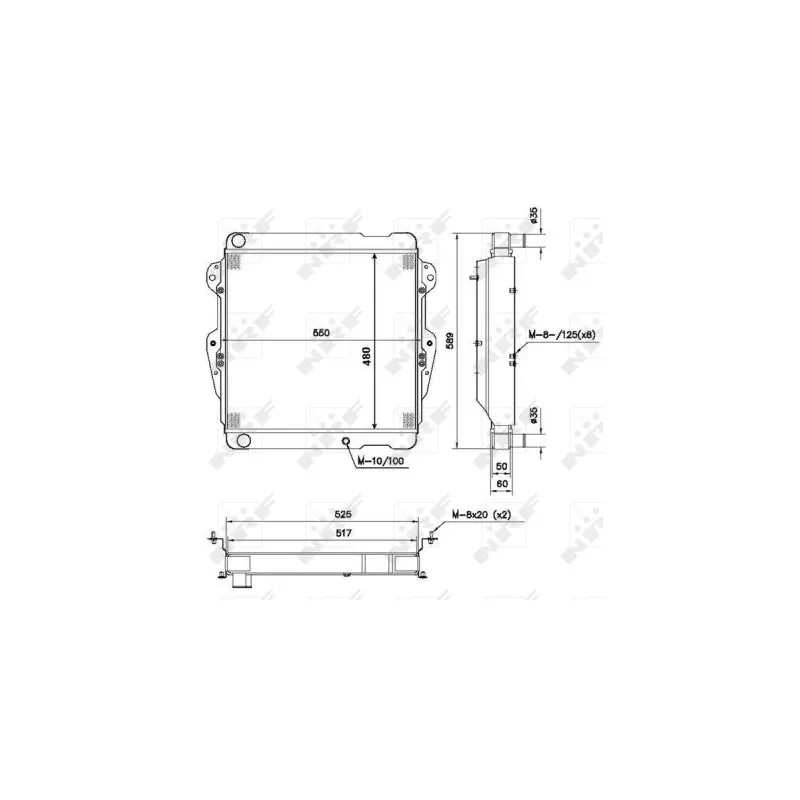 Radiateur, refroidissement du moteur NRF 52111