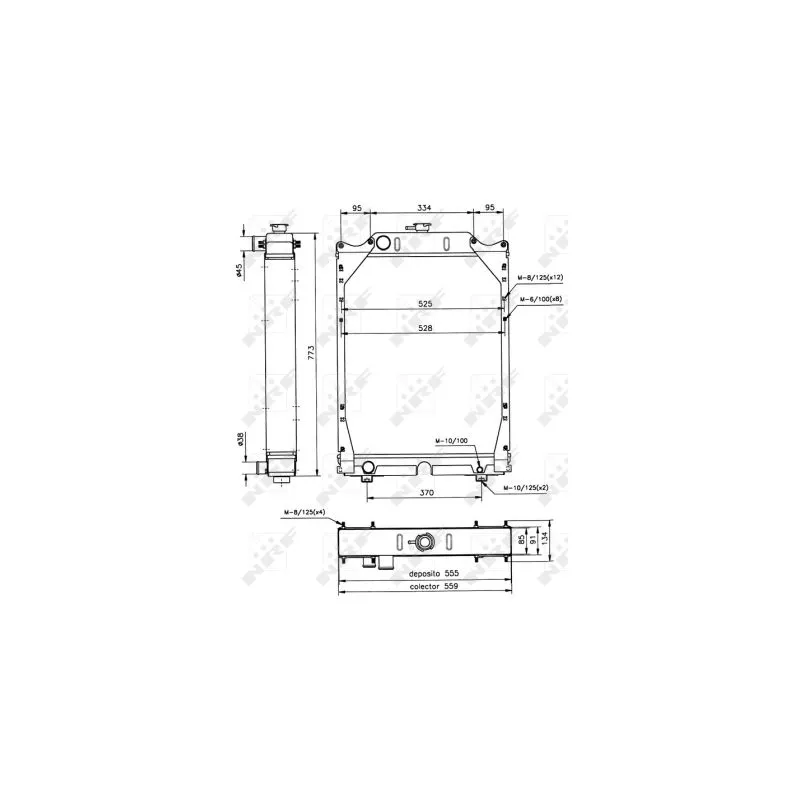 Radiateur, refroidissement du moteur NRF 52122
