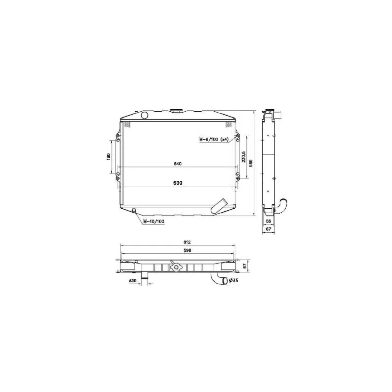 Radiateur, refroidissement du moteur NRF 52282