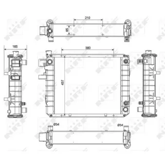 Radiateur, refroidissement du moteur NRF 52298