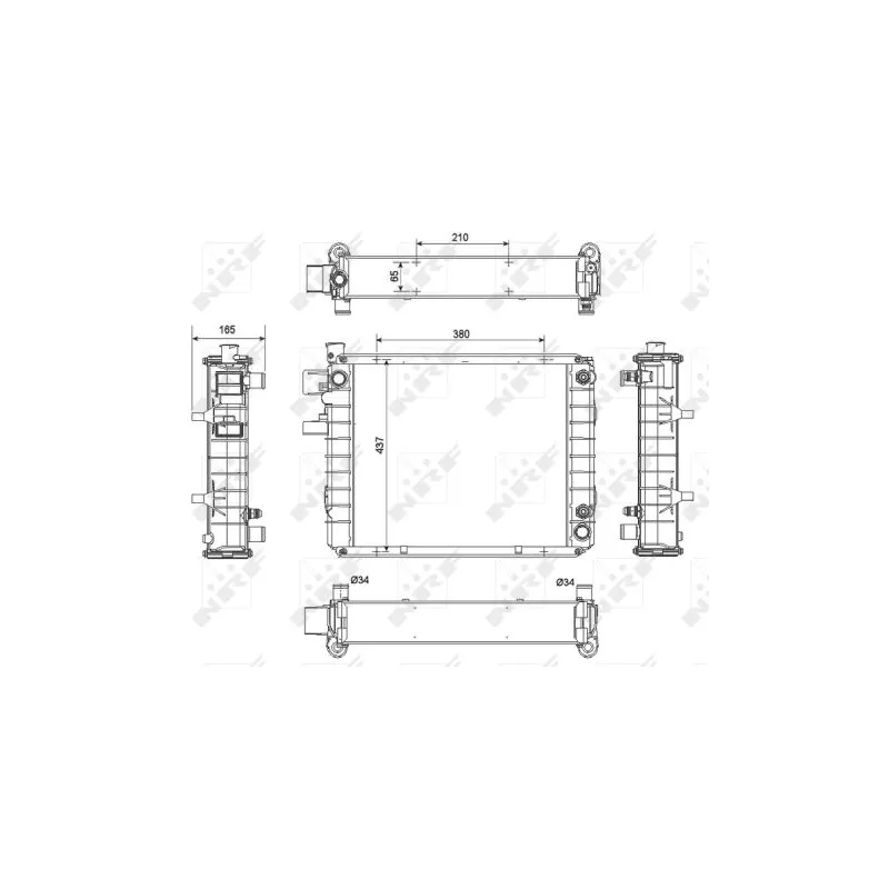 Radiateur, refroidissement du moteur NRF 52298