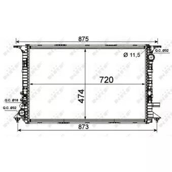 Radiateur, refroidissement du moteur NRF 53013