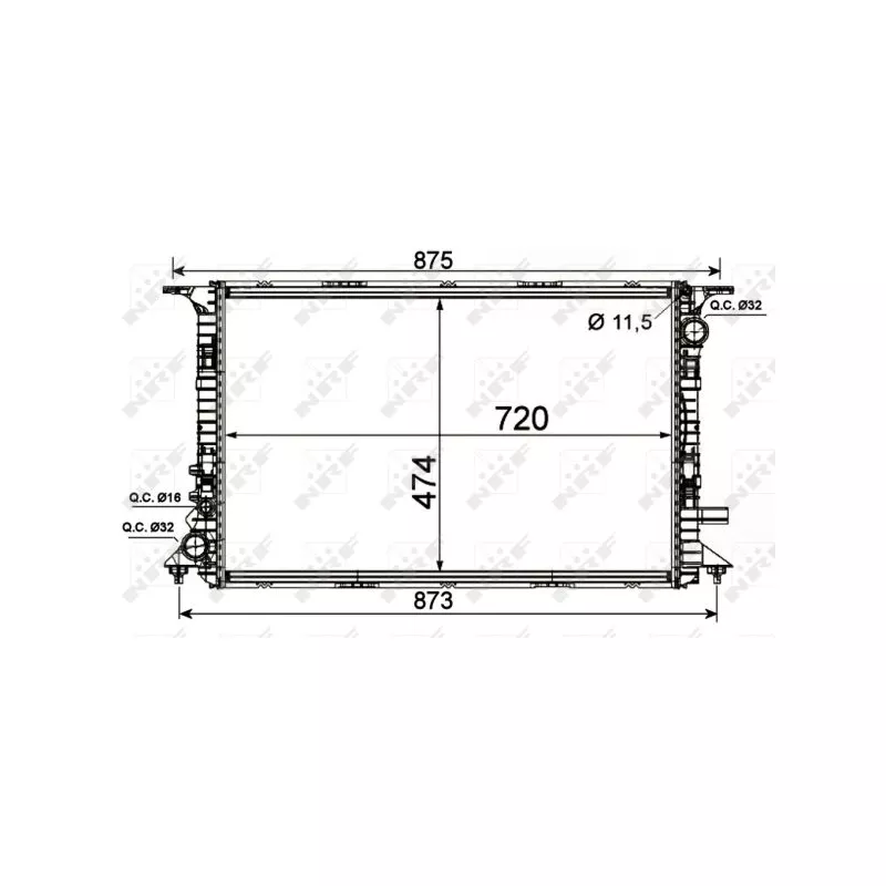 Radiateur, refroidissement du moteur NRF 53013