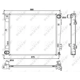 Radiateur, refroidissement du moteur NRF 53057