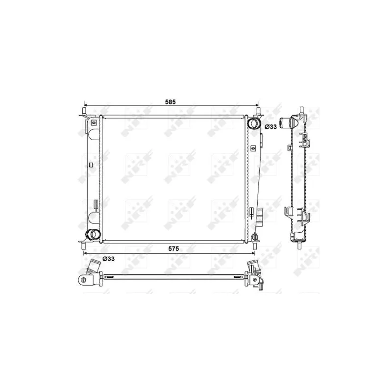 Radiateur, refroidissement du moteur NRF 53057