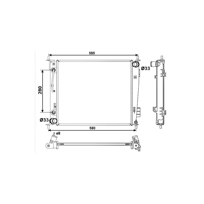 Radiateur, refroidissement du moteur NRF 53058