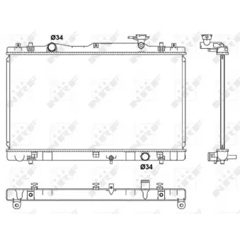 Radiateur, refroidissement du moteur NRF 53062