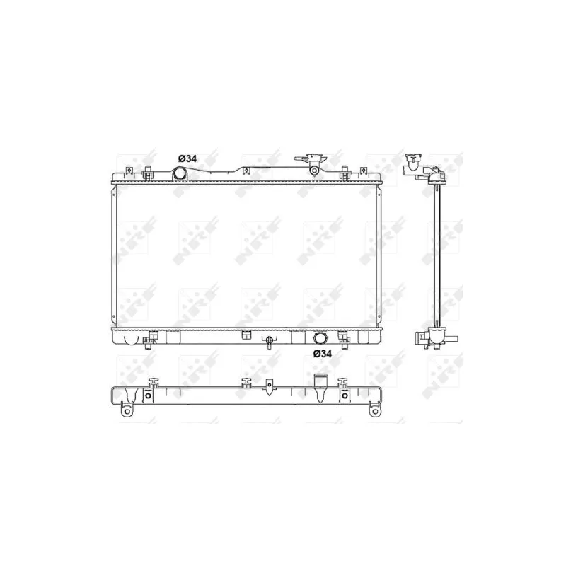 Radiateur, refroidissement du moteur NRF 53062