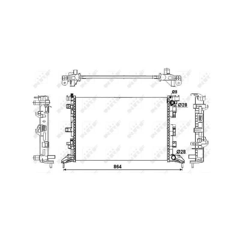 Radiateur, refroidissement du moteur NRF 53066