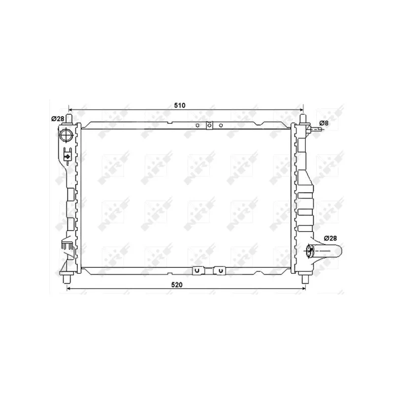 Radiateur, refroidissement du moteur NRF 53068