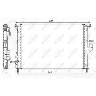 Radiateur, refroidissement du moteur NRF 53118A