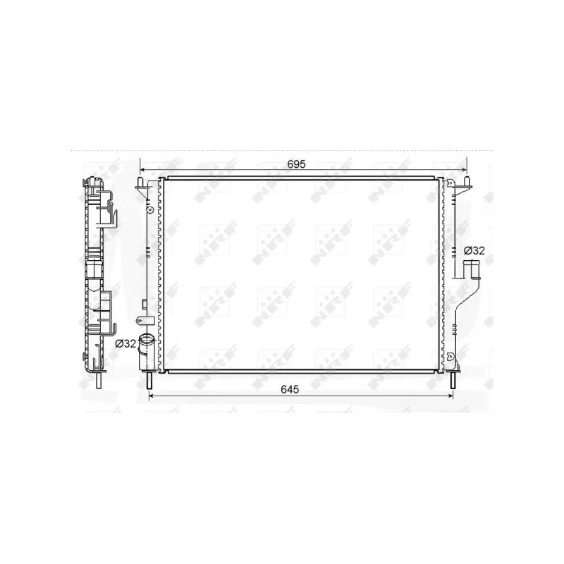 Radiateur, refroidissement du moteur NRF 53118A