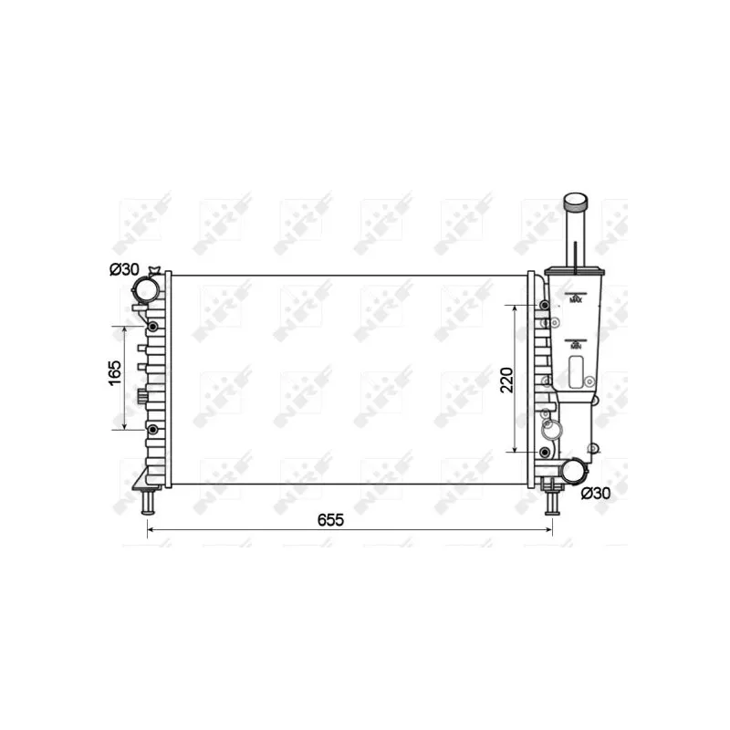 Radiateur, refroidissement du moteur NRF 53124