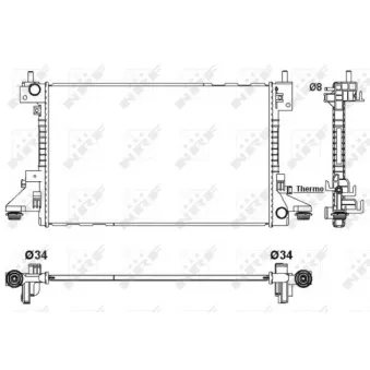 Radiateur, refroidissement du moteur NRF 53160