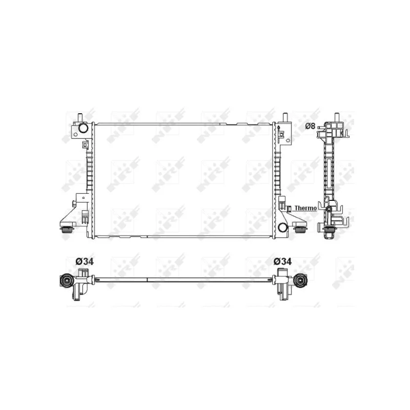 Radiateur, refroidissement du moteur NRF 53160