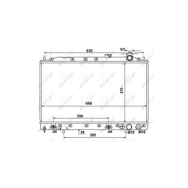 Radiateur, refroidissement du moteur NRF 53274