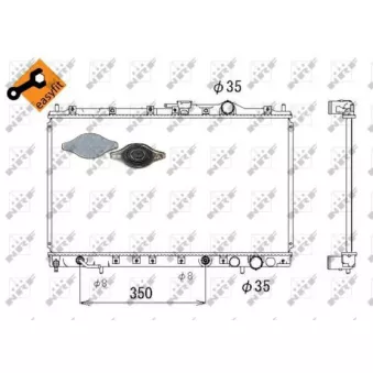 Radiateur, refroidissement du moteur NRF 53304