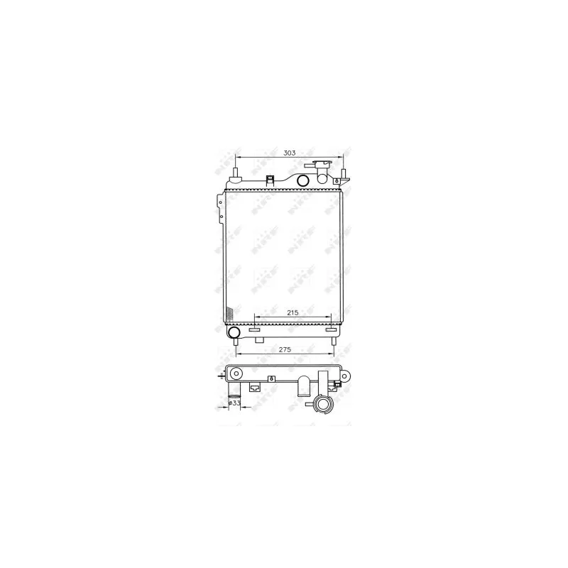 Radiateur, refroidissement du moteur NRF 53359