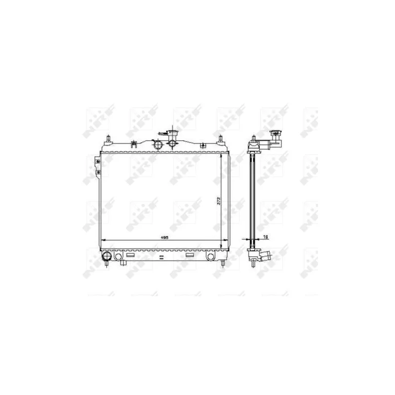 Radiateur, refroidissement du moteur NRF 53361