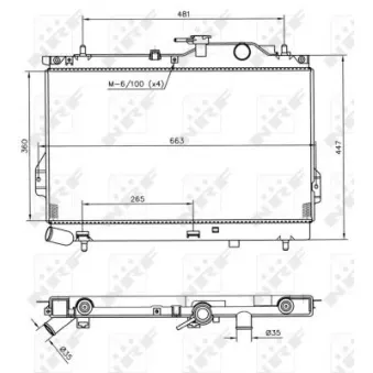 Radiateur, refroidissement du moteur NRF