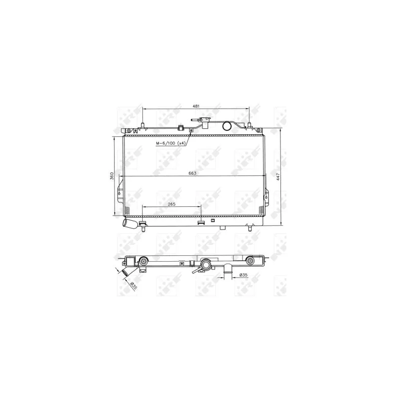 Radiateur, refroidissement du moteur NRF 53364
