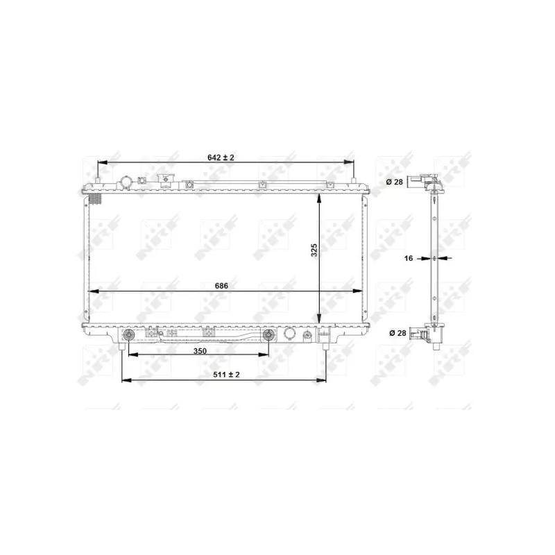 Radiateur, refroidissement du moteur NRF 53519