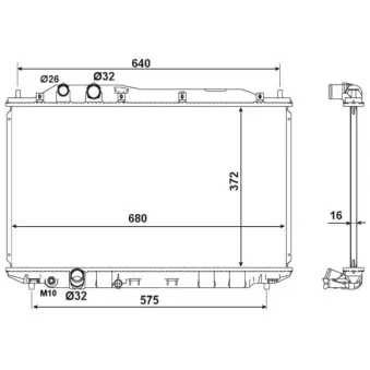 Radiateur, refroidissement du moteur NRF 53534