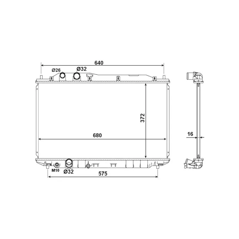 Radiateur, refroidissement du moteur NRF 53534