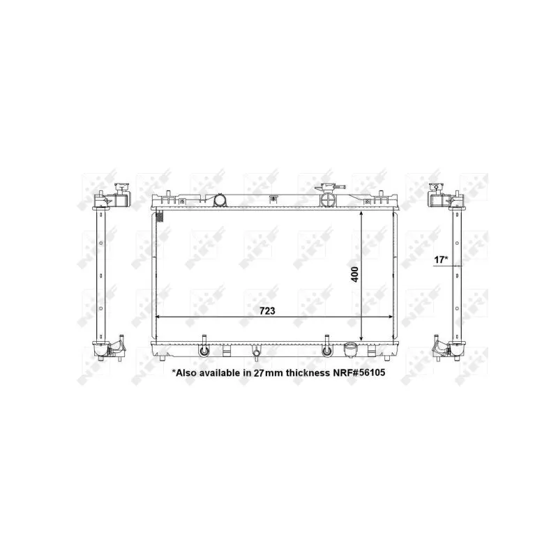 Radiateur, refroidissement du moteur NRF 53587